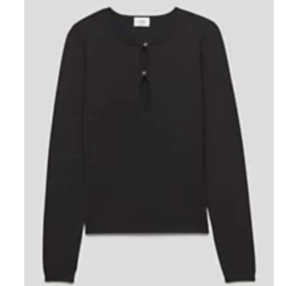 Aritzia Wilfred Mandy Longsleeve Keyhole cut-out sweater - Picture 3 of 3